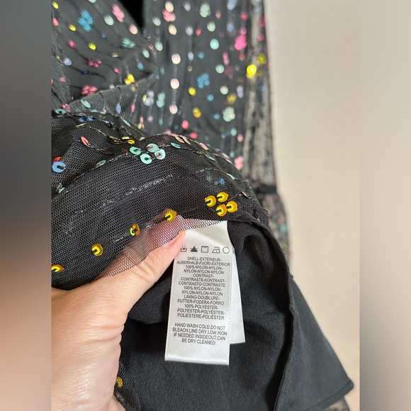 SOLD - Dress the population rainbow sequin dress Size XL - Picture 5 of 6